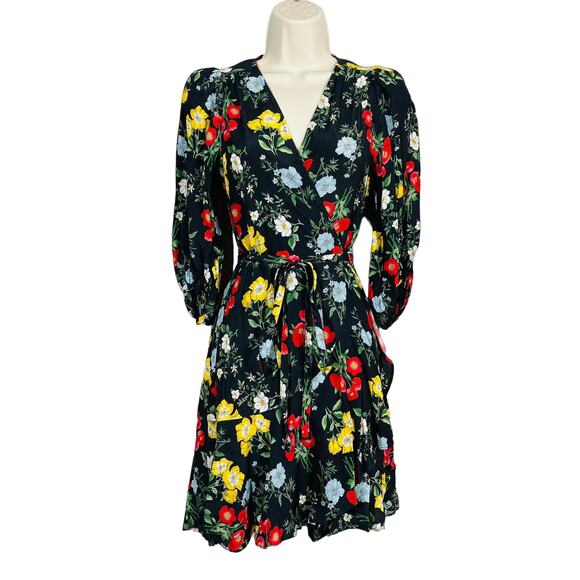 NEW! Yumi Kim Love Wins Floral Print V Neck Dress Knee - XXS - Picture 2 of 7
